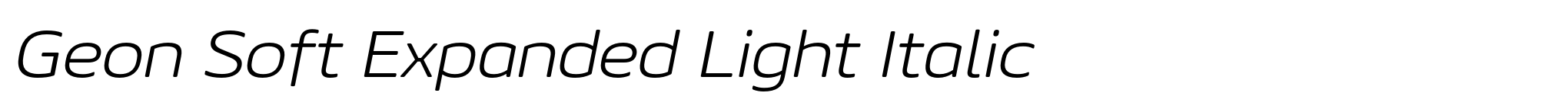 Geon Soft Expanded Light Italic image