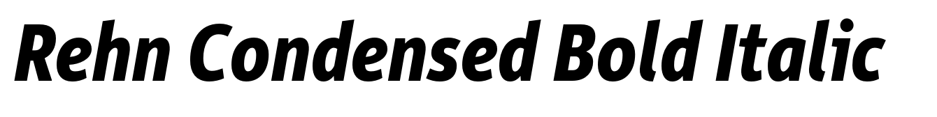 Rehn Condensed Bold Italic