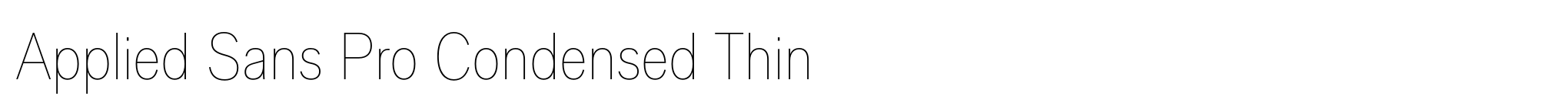 Applied Sans Pro Condensed Thin image