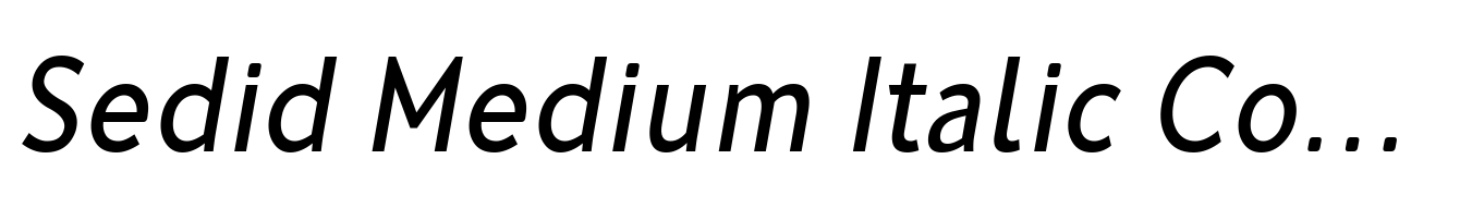 Sedid Medium Italic Condensed