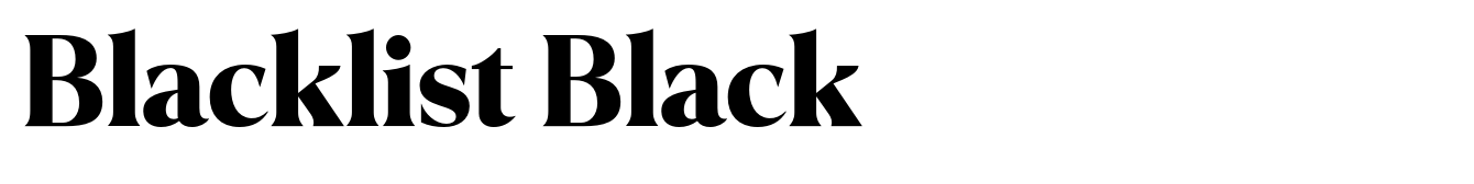 Blacklist Black
