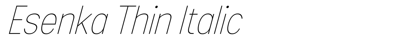 Esenka Thin Italic