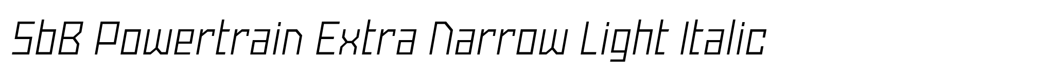 SbB Powertrain Extra Narrow Light Italic image