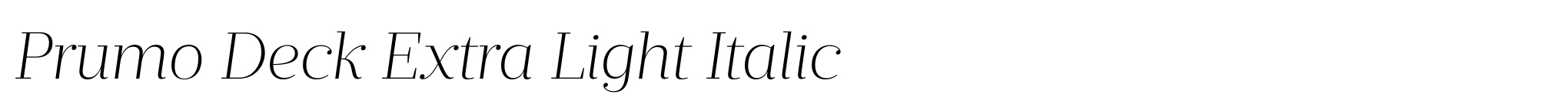 Prumo Deck Extra Light Italic image