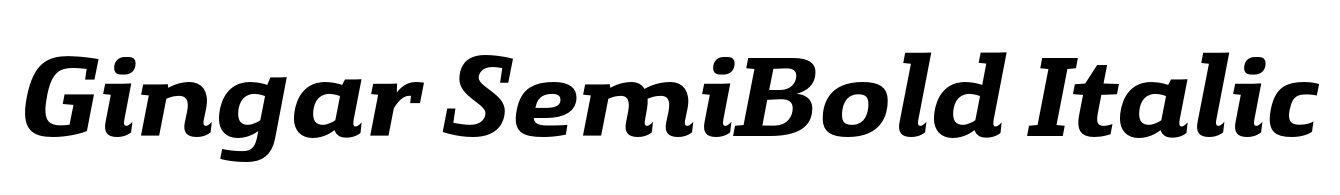 Gingar SemiBold Italic