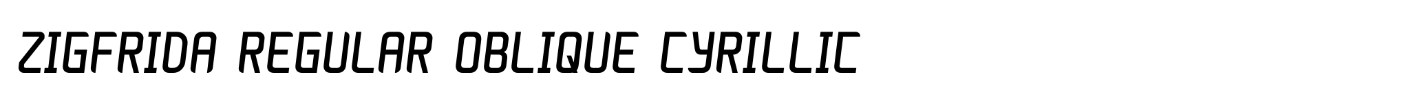 Zigfrida Regular Oblique Cyrillic image