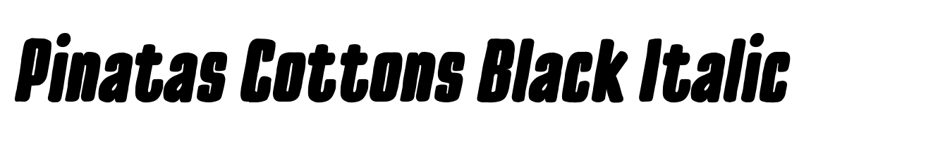 Pinatas Cottons Black Italic