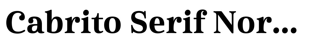 Cabrito Serif Norm Black