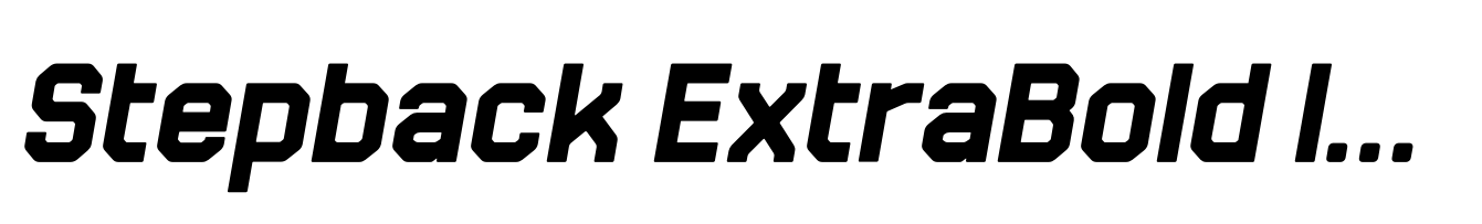 Stepback ExtraBold Italic