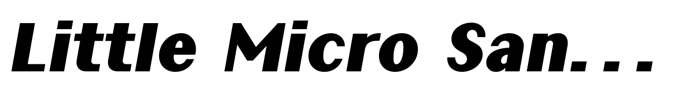 Little Micro Sans Bold Italic