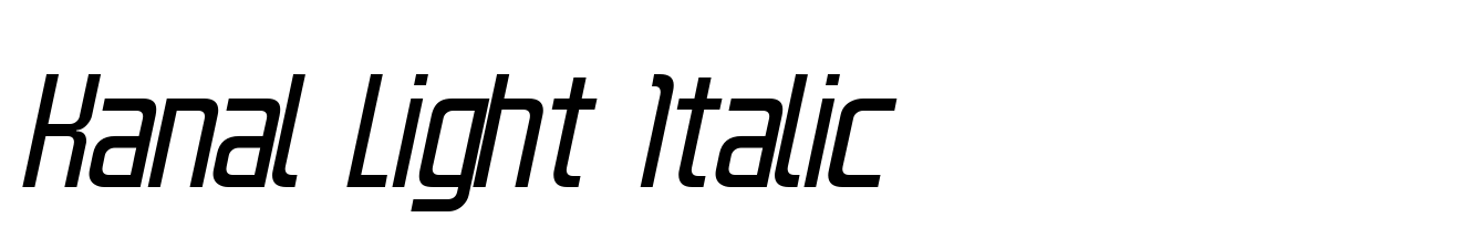 Kanal Light Italic