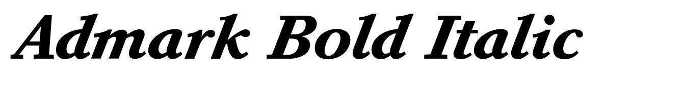 Admark Bold Italic
