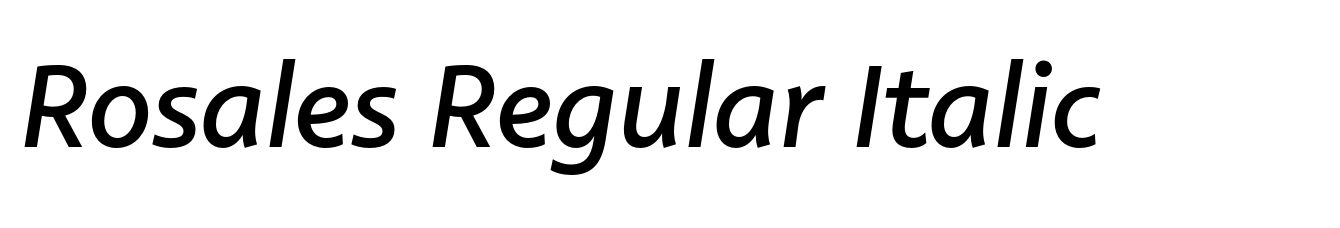 Rosales Regular Italic