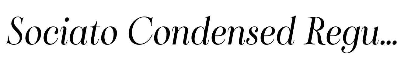 Sociato Condensed Regular Italic