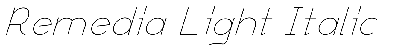 Remedia Light Italic
