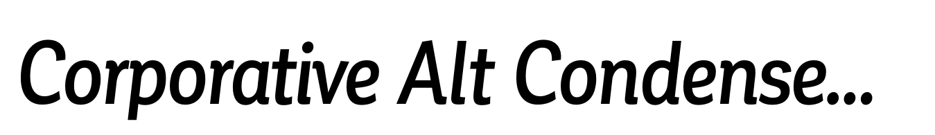 Corporative Alt Condensed Medium Italic