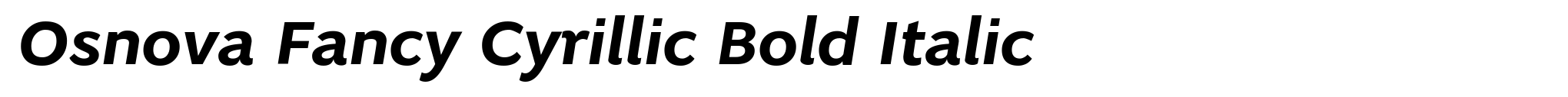 Osnova Fancy Cyrillic Bold Italic image