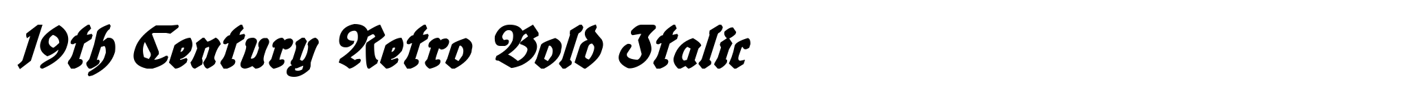 19th Century Retro Bold Italic image