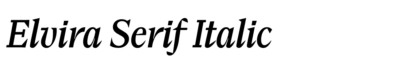 Elvira Serif Italic