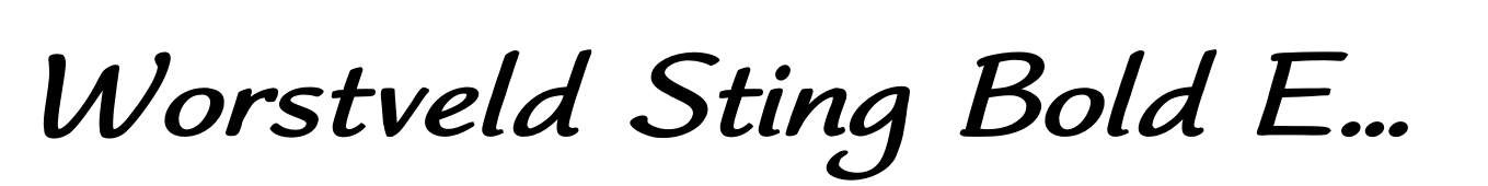 Worstveld Sting Bold Expand Oblique