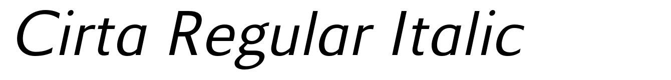 Cirta Regular Italic