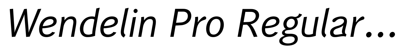 Wendelin Pro Regular Italic