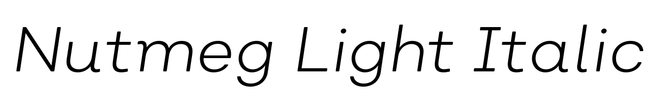 Nutmeg Light Italic