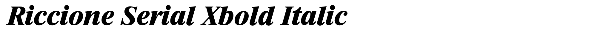 Riccione Serial Xbold Italic image