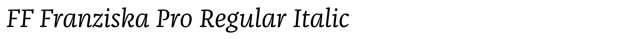 FF Franziska Pro Regular Italic image