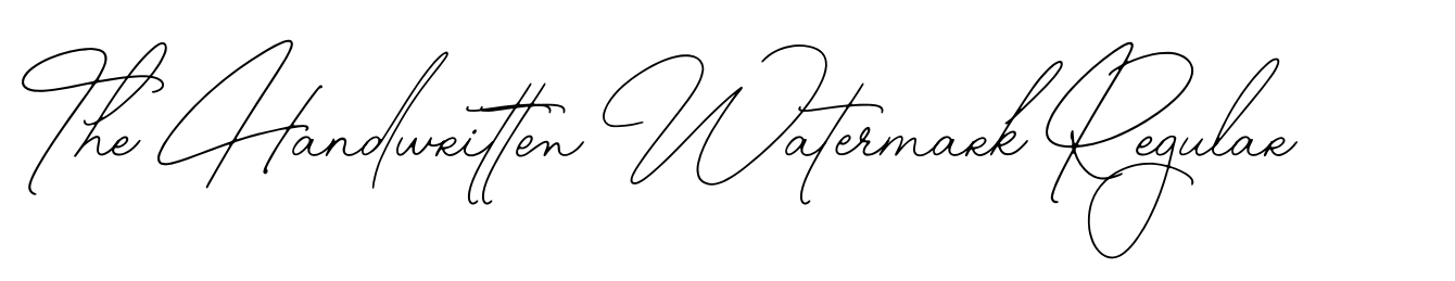 The Handwritten Watermark Regular
