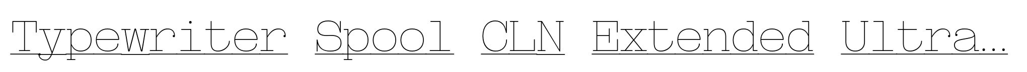 Typewriter Spool CLN Extended Ultra Light Italic image