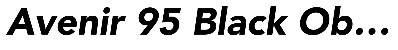 Avenir 95 Black Oblique