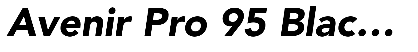 Avenir Pro 95 Black Oblique