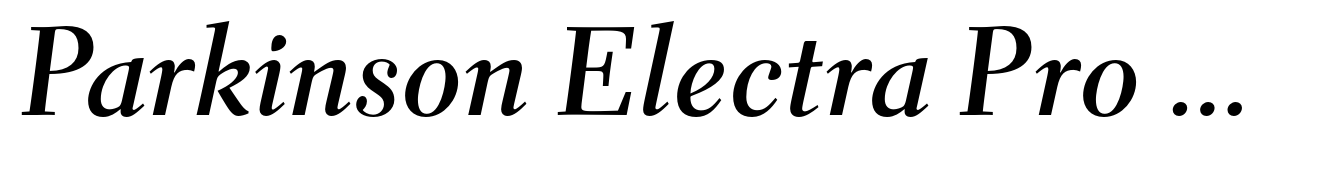 Parkinson Electra Pro Bold Italic