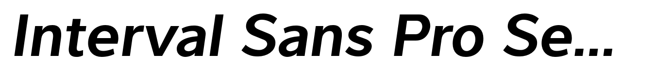 Interval Sans Pro SemiBold Italic