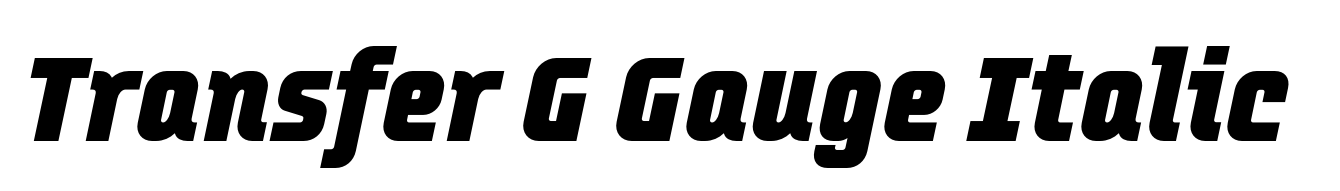 Transfer G Gauge Italic