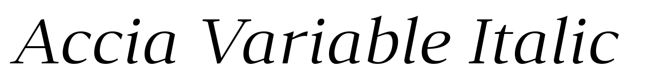 Accia Variable Italic