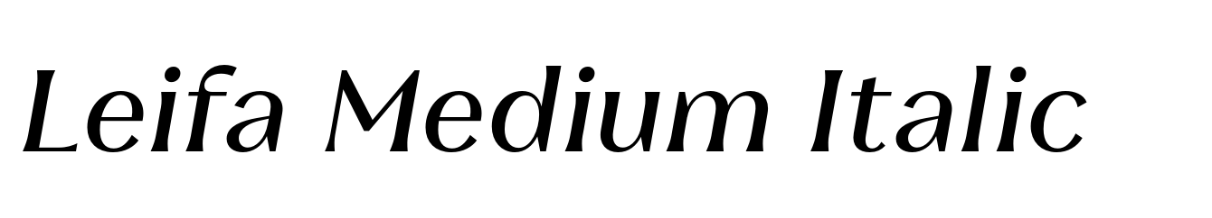 Leifa Medium Italic