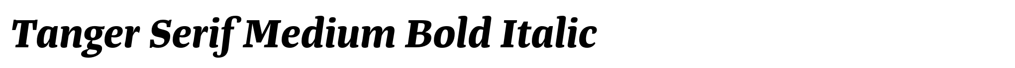 Tanger Serif Medium Bold Italic image
