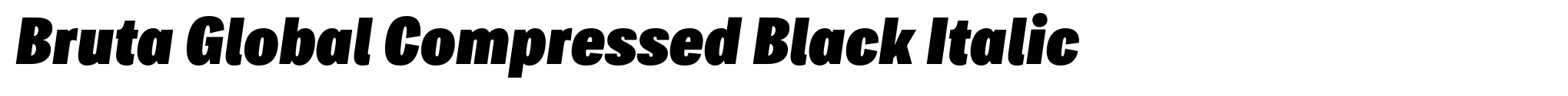 Bruta Global Compressed Black Italic image