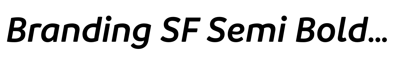 Branding SF Semi Bold Italic