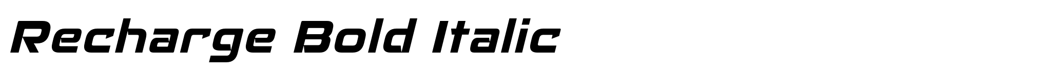 Recharge Bold Italic image