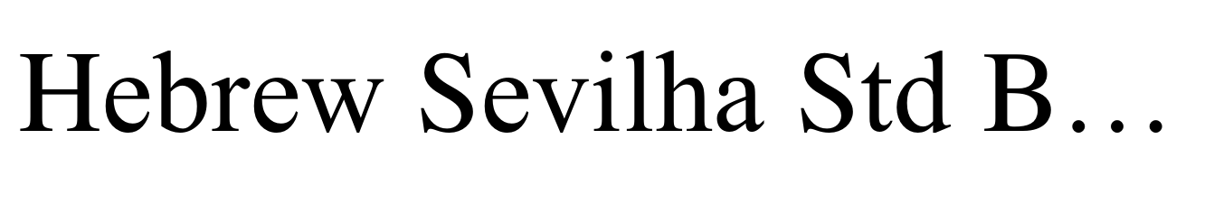 Hebrew Sevilha Std Bold