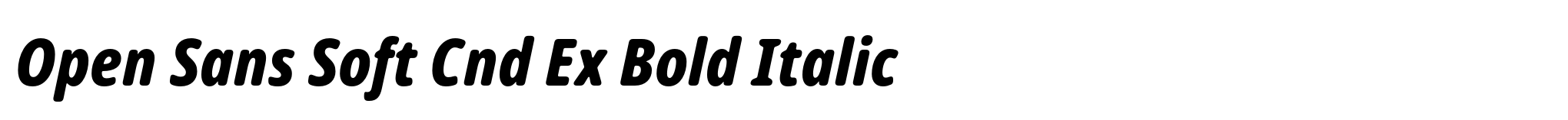 Open Sans Soft Cnd Ex Bold Italic image