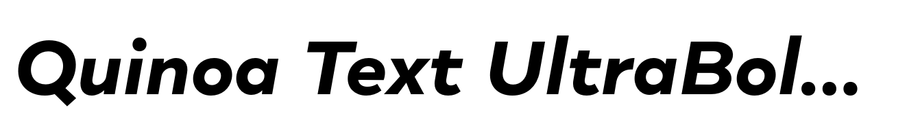 Quinoa Text UltraBold Italic