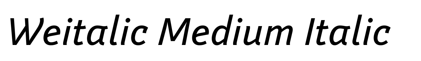 Weitalic Medium Italic