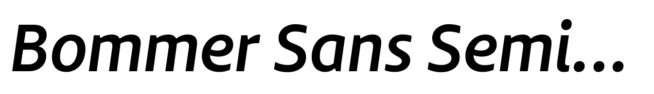 Bommer Sans SemiBold Italic