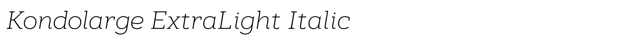Kondolarge ExtraLight Italic image