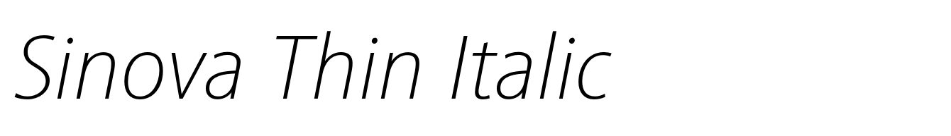 Sinova Thin Italic