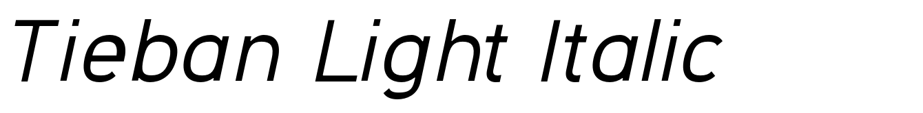 Tieban Light Italic